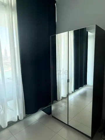 Wardrobe with Mirror Doors – Grey – Excellent Condition
