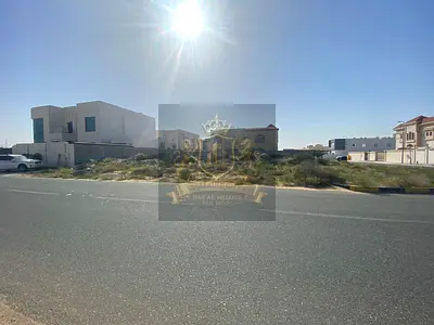 For sale in Sharjah Al-Hoshi area Residential investment plot of 10,000 square feet A very special corner location on two streets