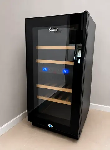 Terim 19-Bottle Dual-Zone Wine Cooler – Premium Display Fridge.