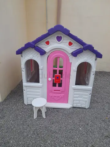 Little Tikes-style Playhouse with Stool - Good Condition