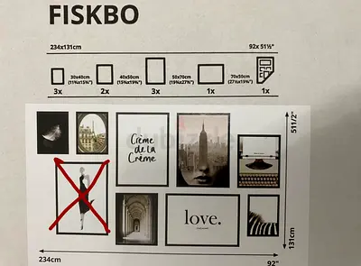 Ikea Fiskbo Photo Gallery Frames Set