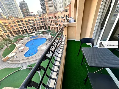 Fully-furnished | Open-plan Living & Dining Layout | Pool & City Views