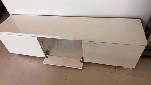 IKEA BESTÅ BURS High-Gloss White TV Bench (180x41x49 cm)