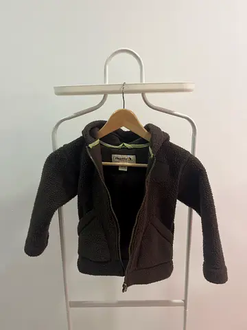 REGATTA Brown fleece hooded jacket - childs size 3/4