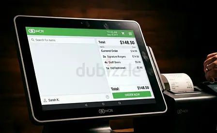 NCR Point of Sale Touchscreen Terminal with Receipt Printer, Cash Drawer and Iife time software