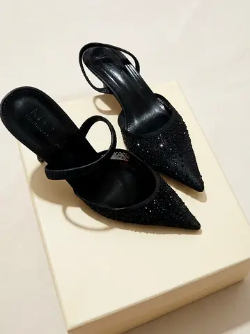 Black fancy heels