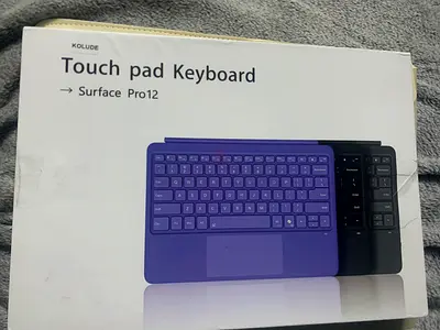 Microsoft Surface Pro 12 Bluetooth-Compatible Backlit Touchpad Keyboard - Black Colour Brand New