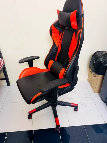 Black  Red Ergonomic  DXRACER Gaming Chair with Lumbar and Head Support and Bluetooth speaker supor
