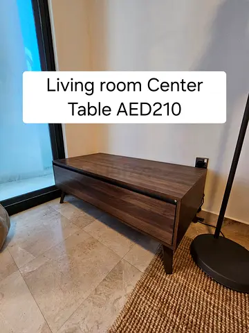 Wooden Living Room Center Table / TV Bench - Dark Walnut