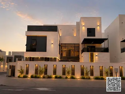 Luxury corner villa for sale in Ajman – Al Helio 2 area. A unique opportunity to own a villa with a modern design and high-end finishes. The corner lo