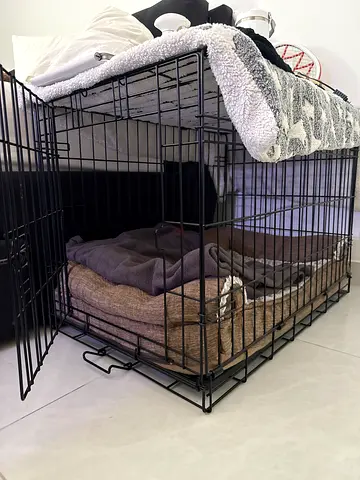 Medium Metal Dog Crate for Sale - Good Condition