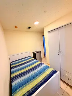 Cozy room with attached bathroom