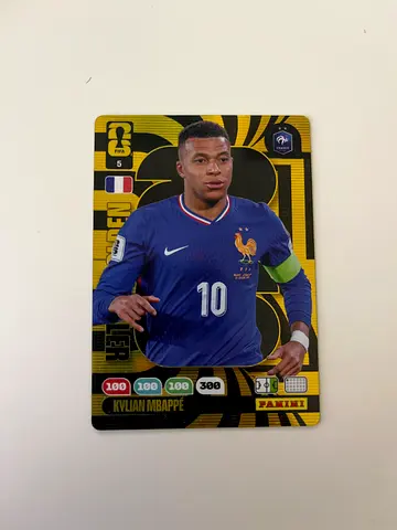 Golden Baller Kylian Mbappé Panini Trading Card - France Captain (Single Card)