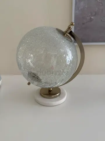 Zara - Glass Globe Wall Light Sconce - Crackle Glass, stylish Finish
