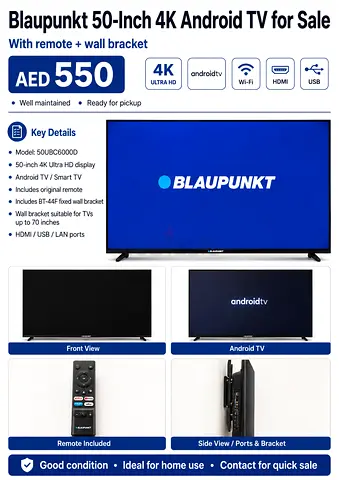 50-inch TV (Blaupunkt) for sale