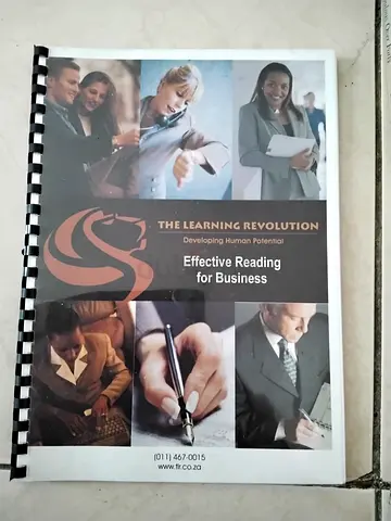 Effective Reading for Business Training Manual – The Learning Revolution