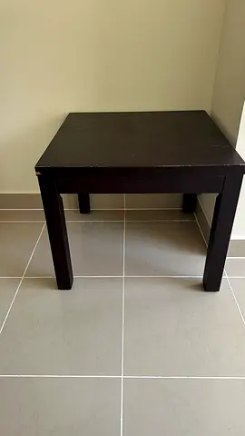 Solid Dark Wood Side Table / End Table - Good Condition