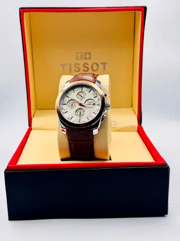 Luxury Leather Strap Chronograph Watch – Elegant Mens Dress Watch