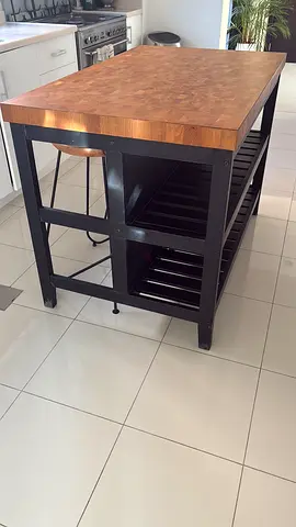 IKEA Vadholma Kitchen Island black  Oak