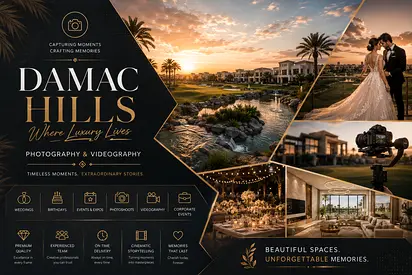 🏞️ DAMAC Hills Media Services | 📸Professional Photography Videography for Businesses, Marketing💹✨