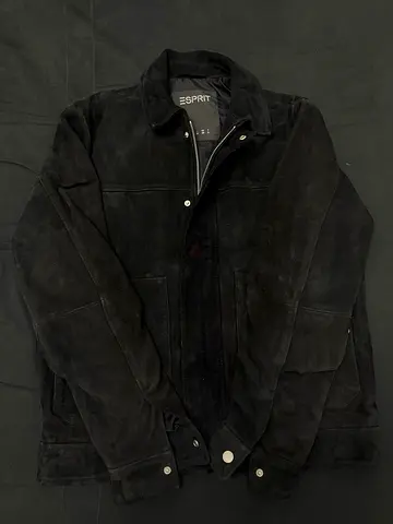 Mens Esprit Black Suede Jacket