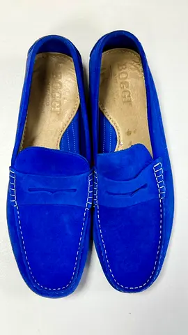 Boggi Milano Blue Suede Loafers