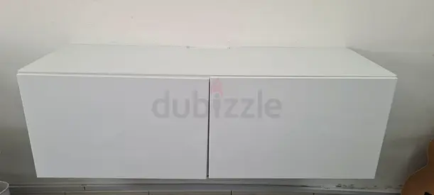 White Wall-Mounted Storage Cabinet - 2 Door