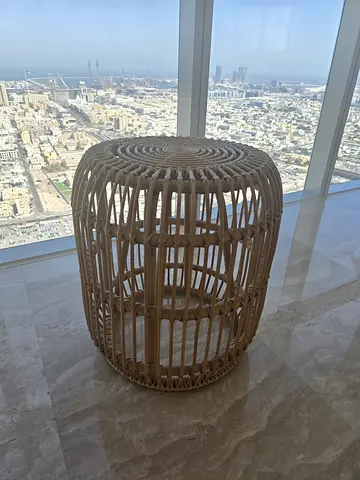 Handwoven Rattan Side Table / End Table