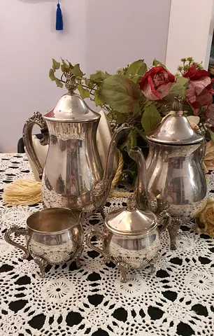 Vintage Leonard Tea Coffee Silver Plated Set