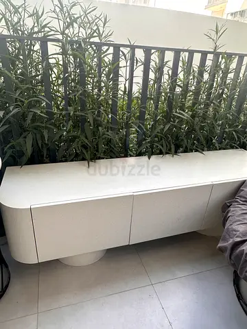 TV cabinet or Modern White Storage Bench / Low Cabinet - perfect Condition