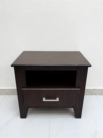 1 piece of Dark Wood side table with Drawer  - Good Condition