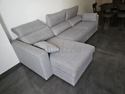 Ikea Eskilstuna L shape sofa under storage