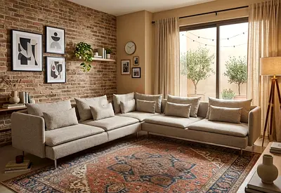 Ikea Sodhremn Corner Sofa Beige Excellent Condition
