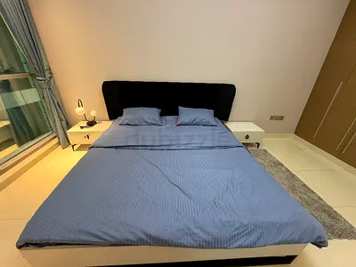 Bed with bedside tables and dressing drawers - good condition