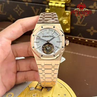 Audemars Piguet Royal Oak Tourbillon Rose Gold Watch - Full Bracelet mastar quality
