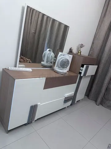 Bedroom set with led lights,2 side stools, dressing table,chest of drawers and bigger size wardrobe
