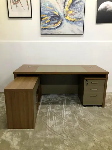 L shape Office table with drawer