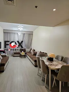 Largest 2BR Apartment for Sale in Ajman One Towers. Laundry Room, Built-in Wardrobes, 3 Baths, Near 