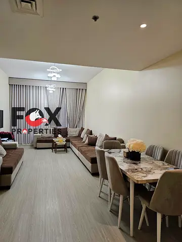 Largest 2BR Apartment for Sale in Ajman One Towers. Laundry Room, Built-in Wardrobes, 3 Baths, Near