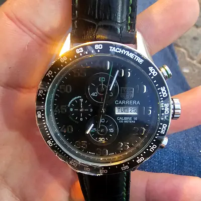 TAG Heuer Carrera Calibre 16 Chronograph Mens Watch - Black Dial