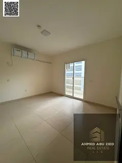 Brand new 3BR apartment in Al Majaz 2 on Al Wahda Street, 2 bathrooms, open-view balcony, split AC,