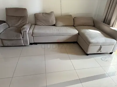 Selling L Shape sofa along with Extra Sofa