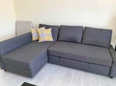 IKEA L Shape Sofa cum bed with big storage and you can fix the storage left or right anyside