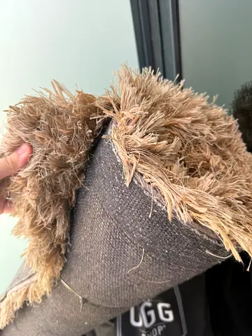 Brown shaggy area rug/carpet