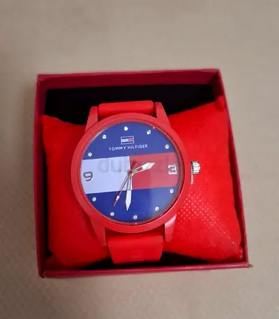 Tommy Hilfiger red watch