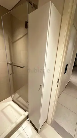 IKEA NYSJÖN - Slim Tall White Bathroom Storage Cabinet