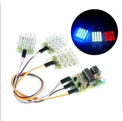 CD4017 + NE555 Flash Light Explosion-flashing LED Suite Self DIY Learning Electronic Kit Strobe Modu