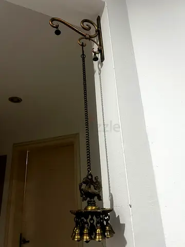 Antique Brass Hanging Bell Chandelier / Decorative Pendant Light