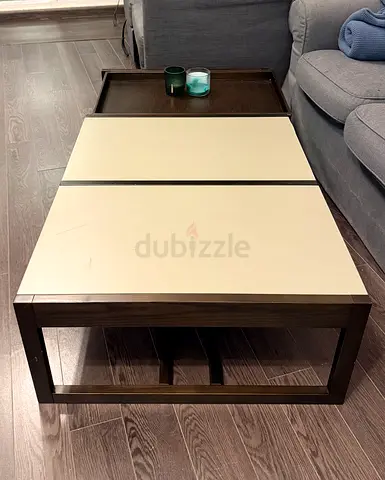 Modern two-tier coffee table with removable tray. 75*140cm height 35cm