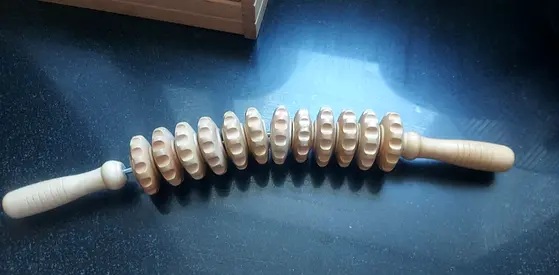 Wooden Handheld Muscle Roller Massage Stick - Full Length
